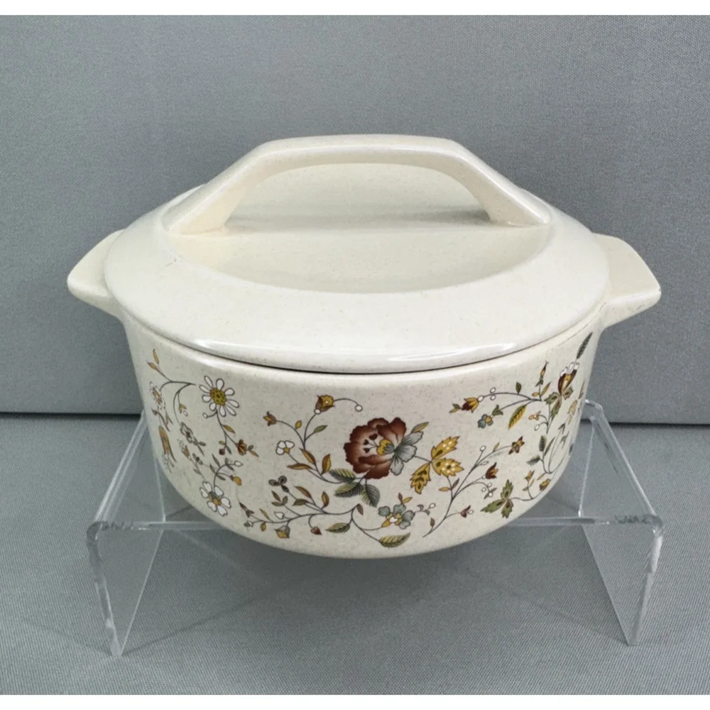 Vintage Lenox Temper-Ware Merriment 1.25 Qt Casserole Dish w Lid Vegetable
